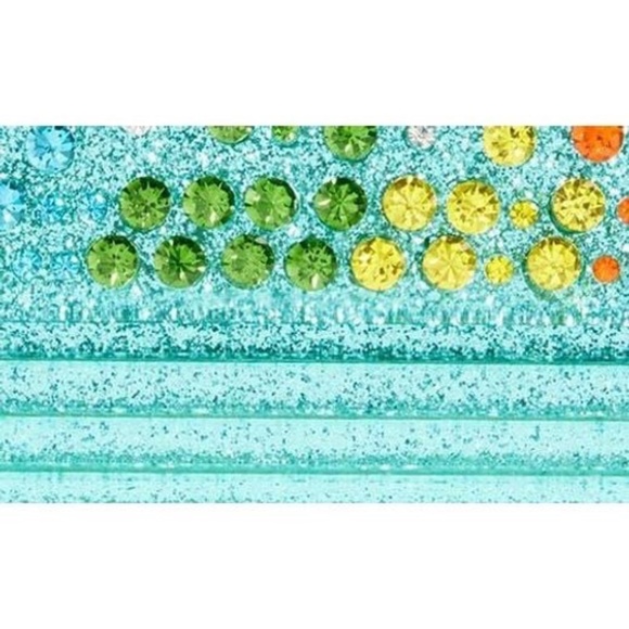 Kurt Geiger Women's Blue Party Glitter Envelope Clutch - Picture 8 of 8